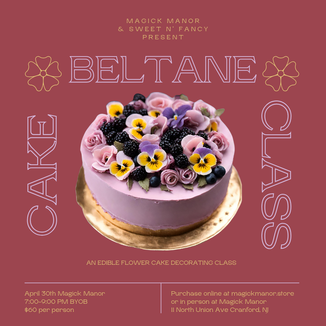 Beltane Edible Flower Cake Decorating Class